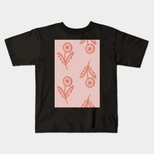 Minimalist dandelion in watermelon pink Kids T-Shirt